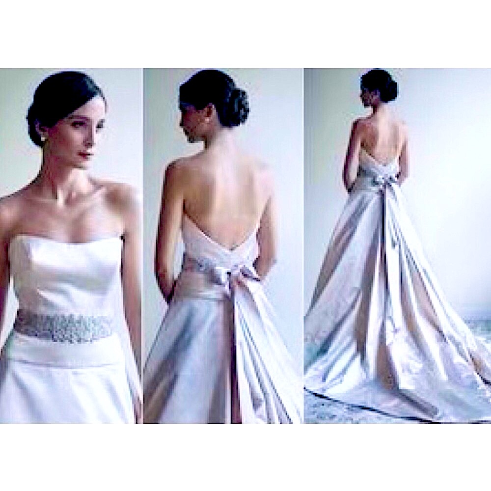 ๐2x Host Pick!๐ Lazaro silk wedding gown LZ3761 w/beaded sash belt - Picture 2 of 16